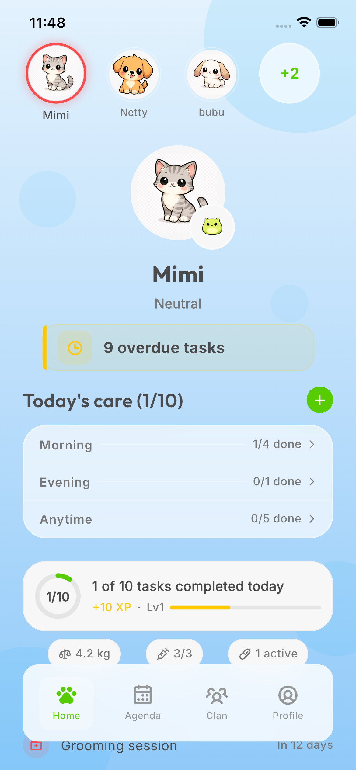 Suntro app home screen